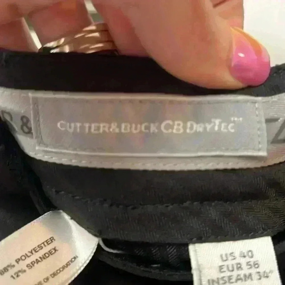 Cutter & Buck CB Drytec 50+UPF Moisture Wicking Sport Pant Size 40x34 Black - Picture 4 of 11